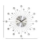 Silver Glam Metal Wall Clock, , alternate image number null