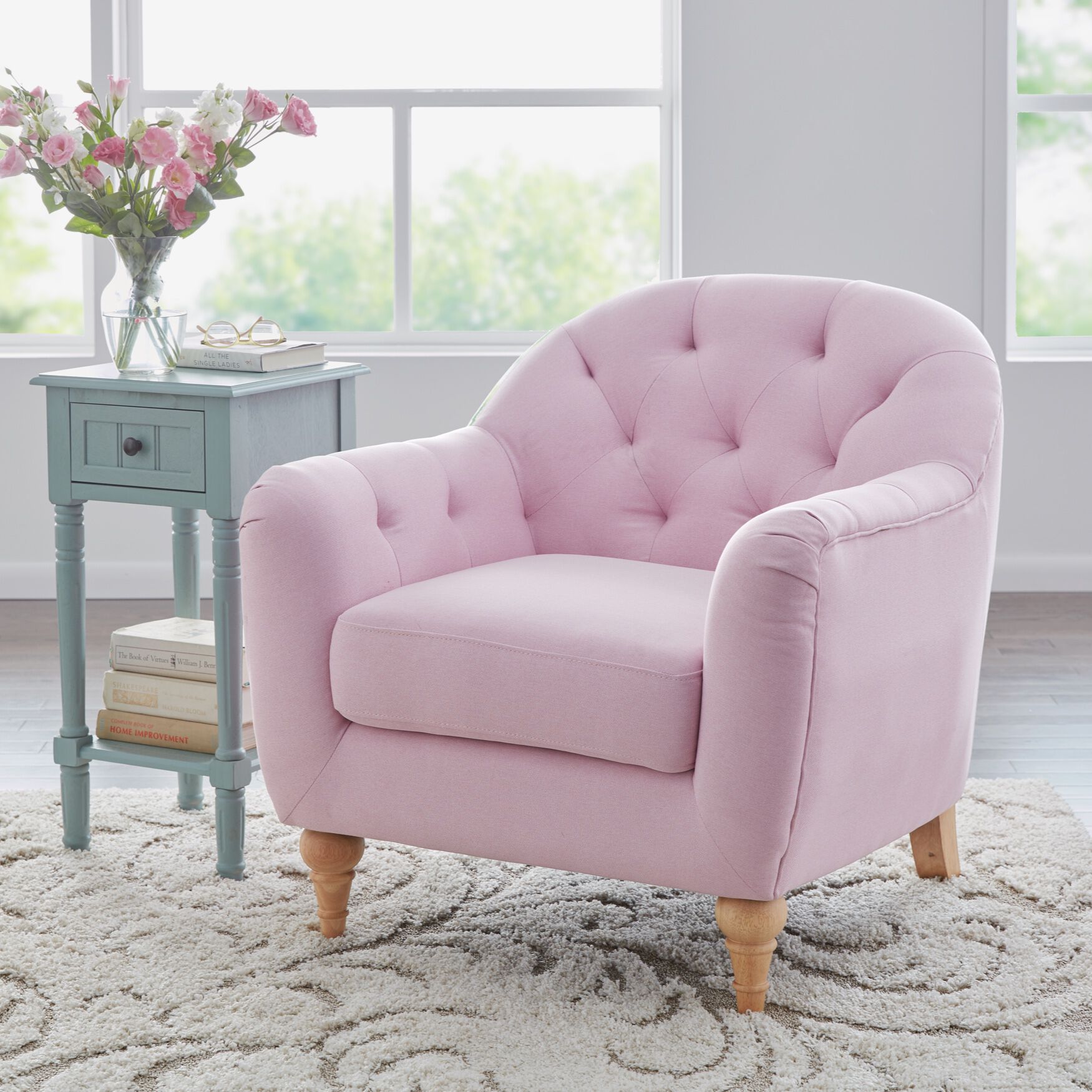 Oversized Mae Extra Wide Tufted Occasional Chair Brylane Home