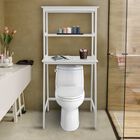 Spacesaver 100% Solid Wood Over The Toilet Rack with Shelves - White, , alternate image number 8