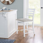 Flynn Counter Stool White Upholstered Set of 2, , alternate image number null