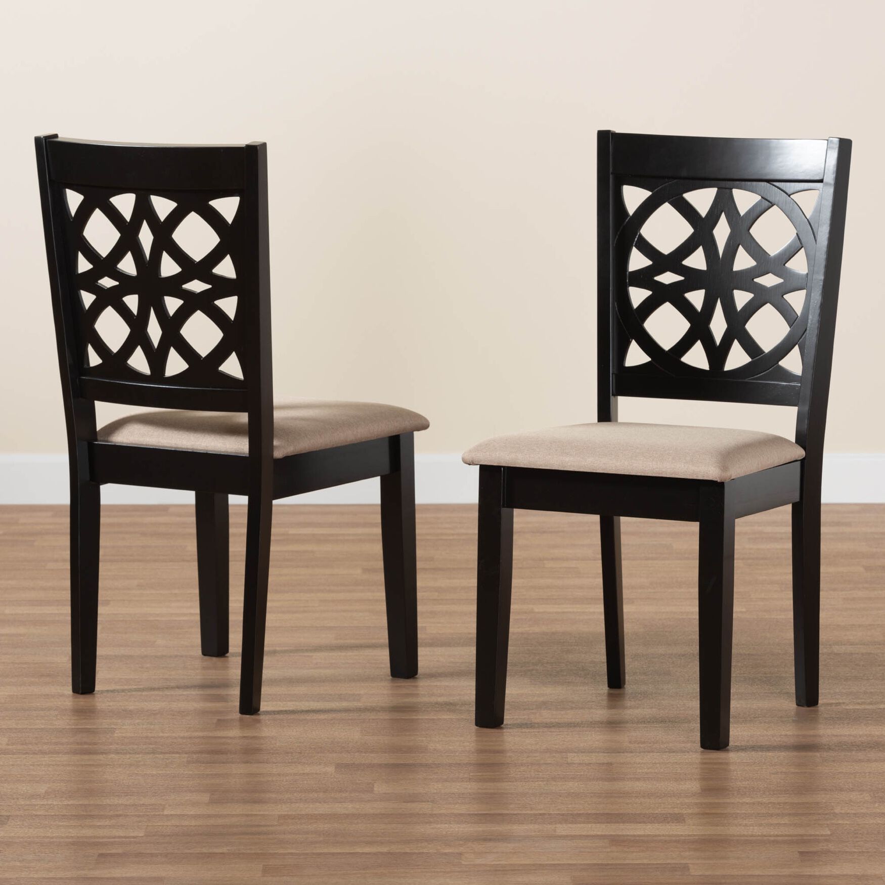 Abigail Modern Grey Fabric and Walnut Brown Finished Wood 2-Piece Dining Chair Set, , alternate image number 12