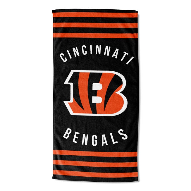 Bengals Stripes Beach Towel, MULTI, hi-res image number null