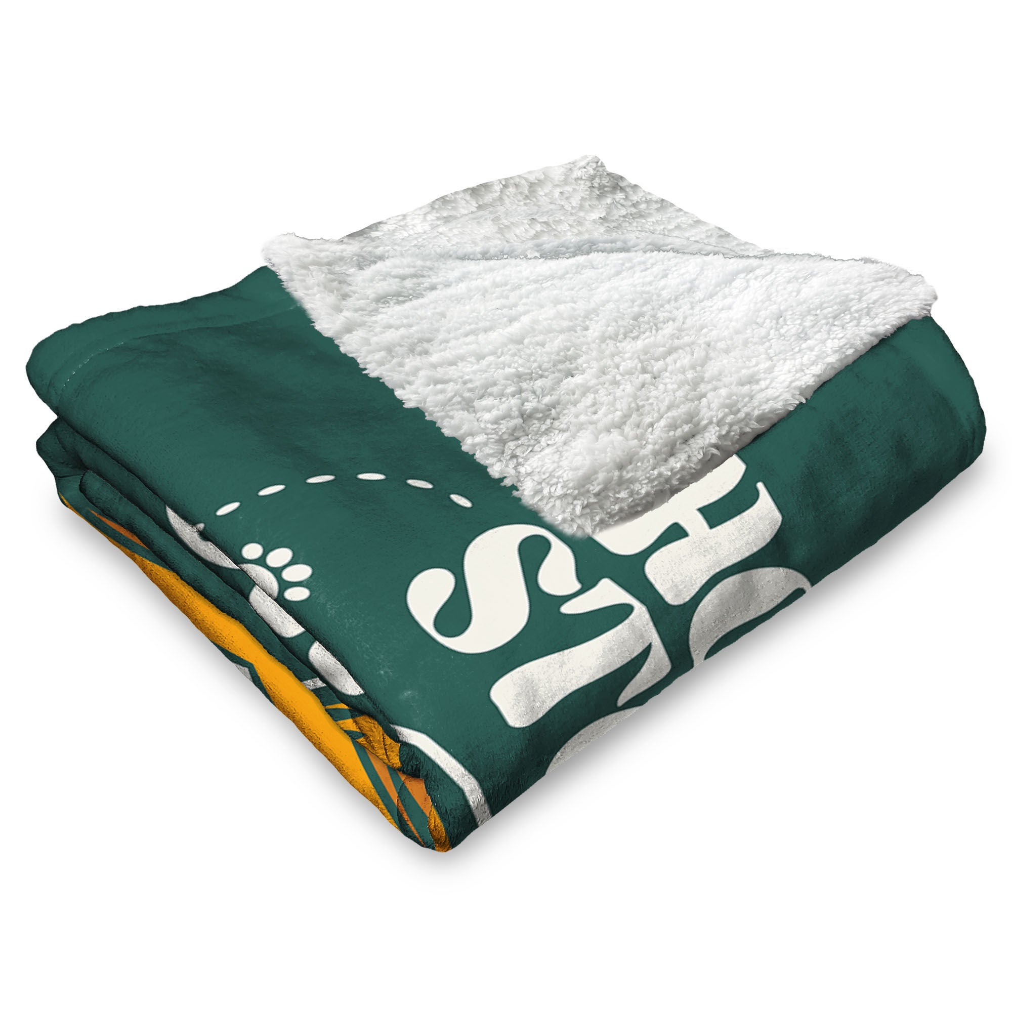 Nickelodeon Garfield Stop For Lunch Silk Touch Sherpa Throw Blanket 50x60 Inches, GREEN, alternate image number 3