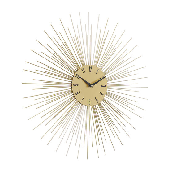 Gold Metal Contemporary Wall Clock, , alternate image number null