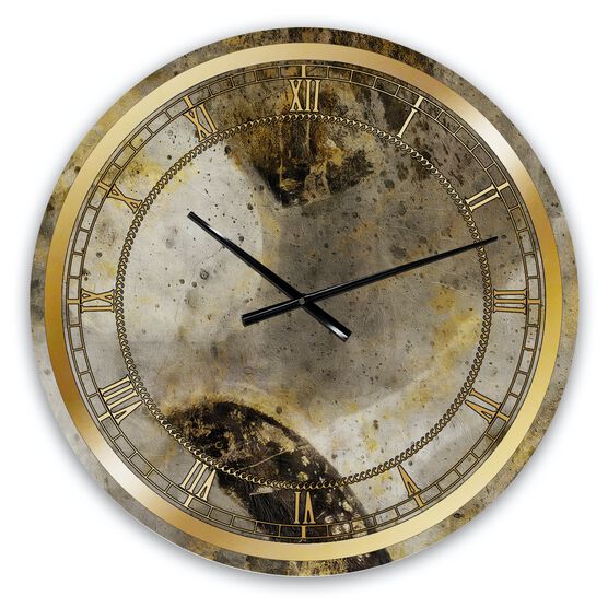 Glam Gold Desert Neutral Glam Wall Clock, , alternate image number null