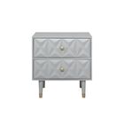 Two Drawer Geo Texture Nightstand, , alternate image number null