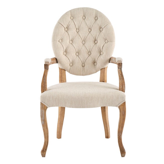 Upholstered Tufted Arm Chair, , alternate image number 1