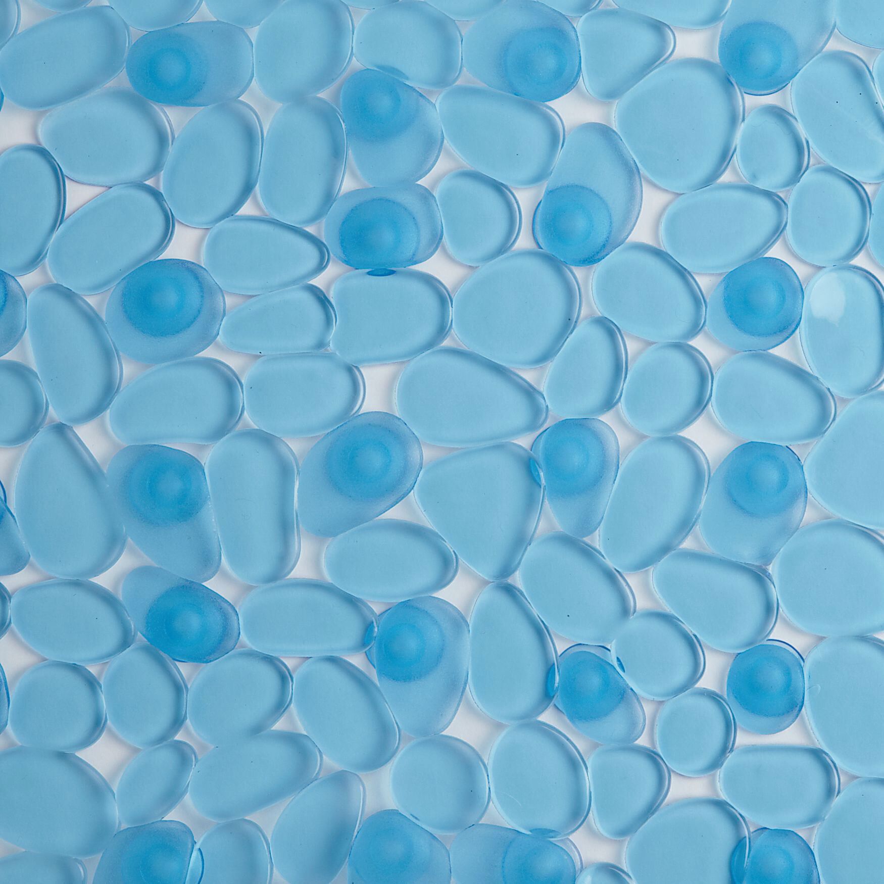 Extra Long Tub Mat With River Stones Design, BLUE, hi-res image number 0