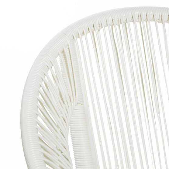 White Metal Contemporary Outdoor Chair, , alternate image number null