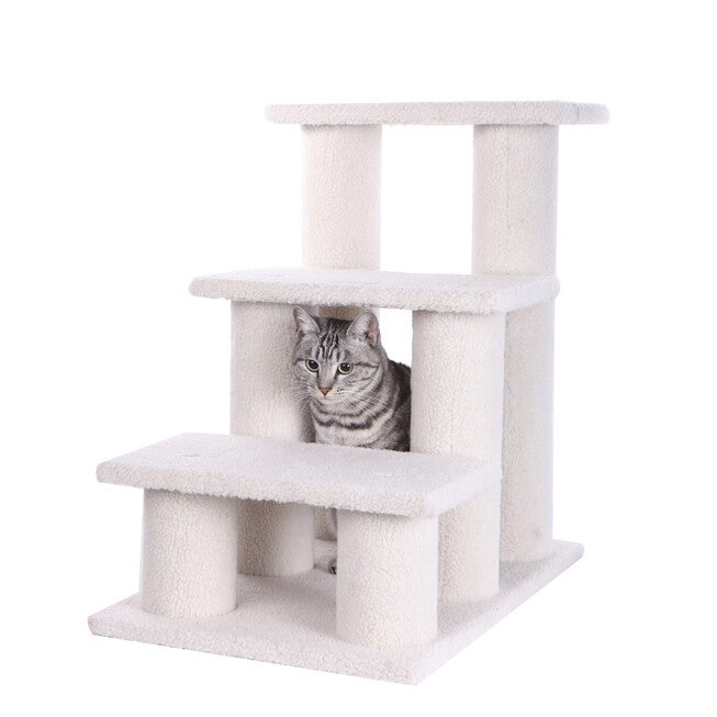 3 Step Cat Pet Step Stairs Ramp, 25 inches Height Dogs Climber And Kitten Step, , alternate image number null