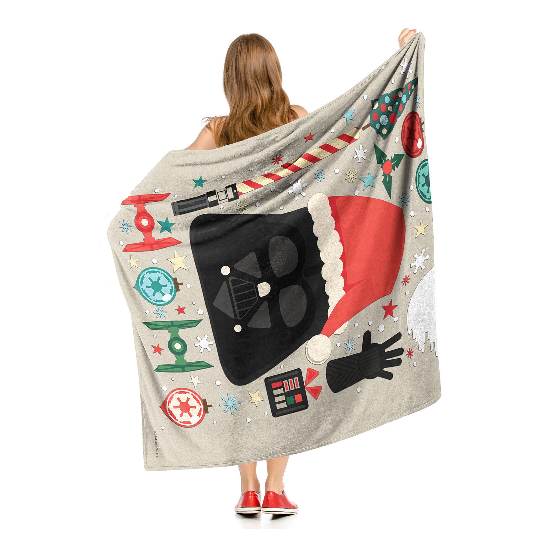 Star Wars Vader Xmas Silk Touch Throw Blanket, , alternate image number 5