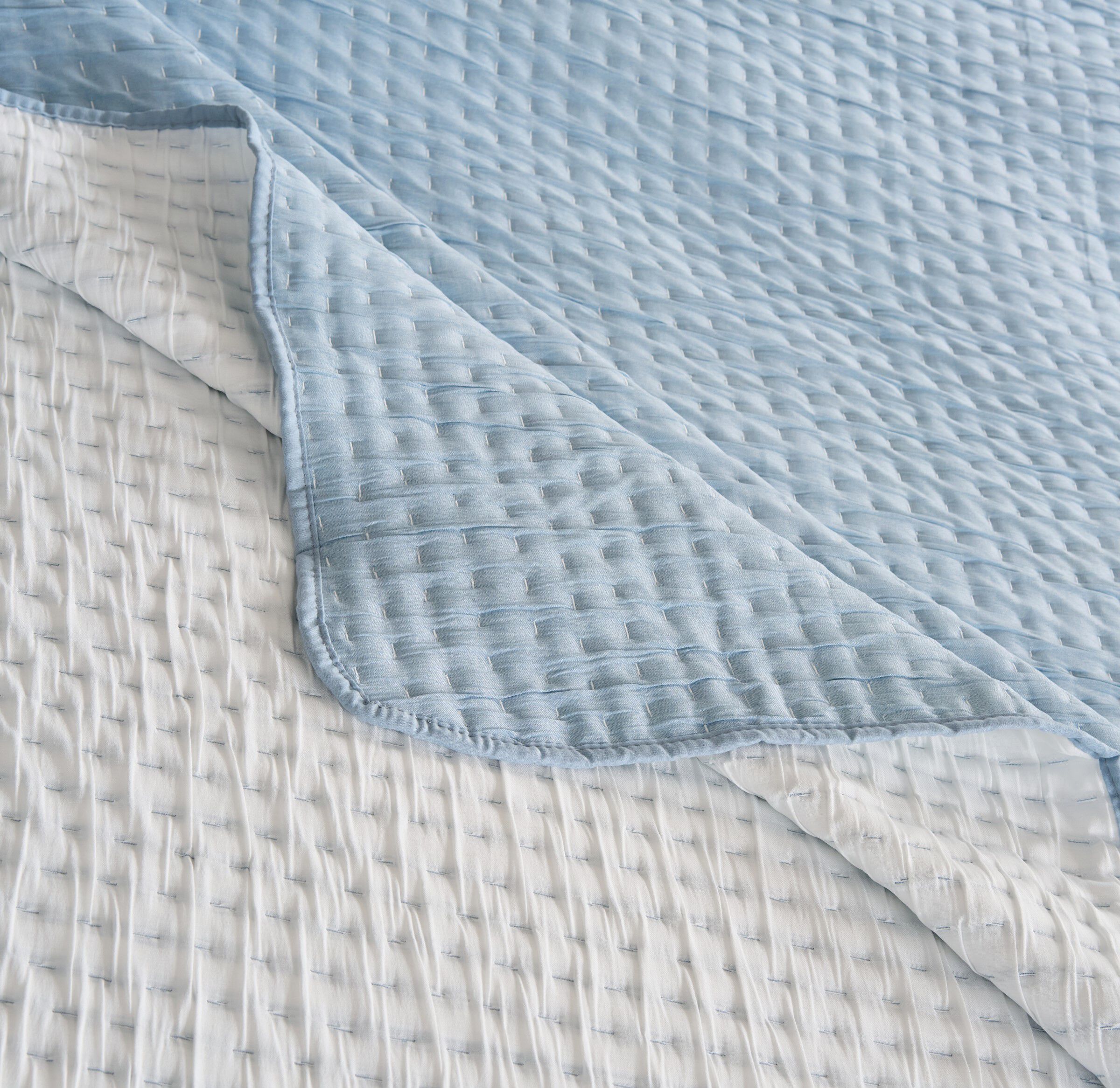 Homestead Rustic Farmhouse Matelass&eacute; Coverlet Set, SKY BLUE, alternate image number 3