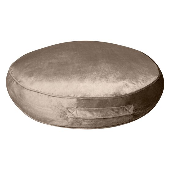 Panne Velvet Round Floor Pillow , , on-hover image number null