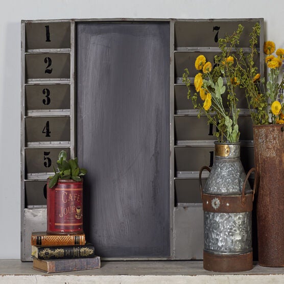 Grey Industrial Memo Board Metal Wall Décor, , alternate image number null