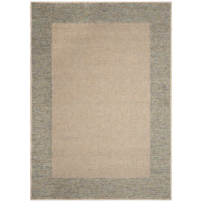 Brylane Roma Rocker Roma Border Indoor/Outdoor Area Rug Cool | Brylane Home