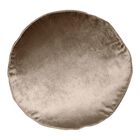 Panne Velvet Round Decorative Pillow , MUSHROOM, hi-res image number null