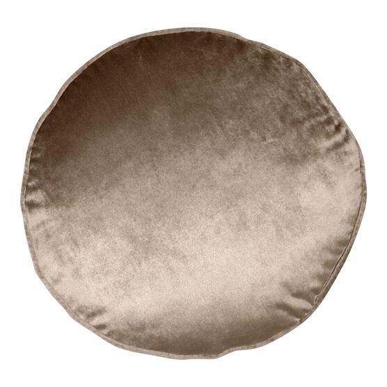 Panne Velvet Round Decorative Pillow , MUSHROOM, hi-res image number null