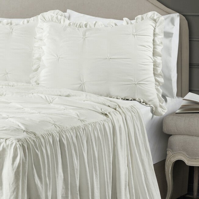 Ravello Pintuck Ruffle Skirt Bedspread 3 Pc Set, , alternate image number 18
