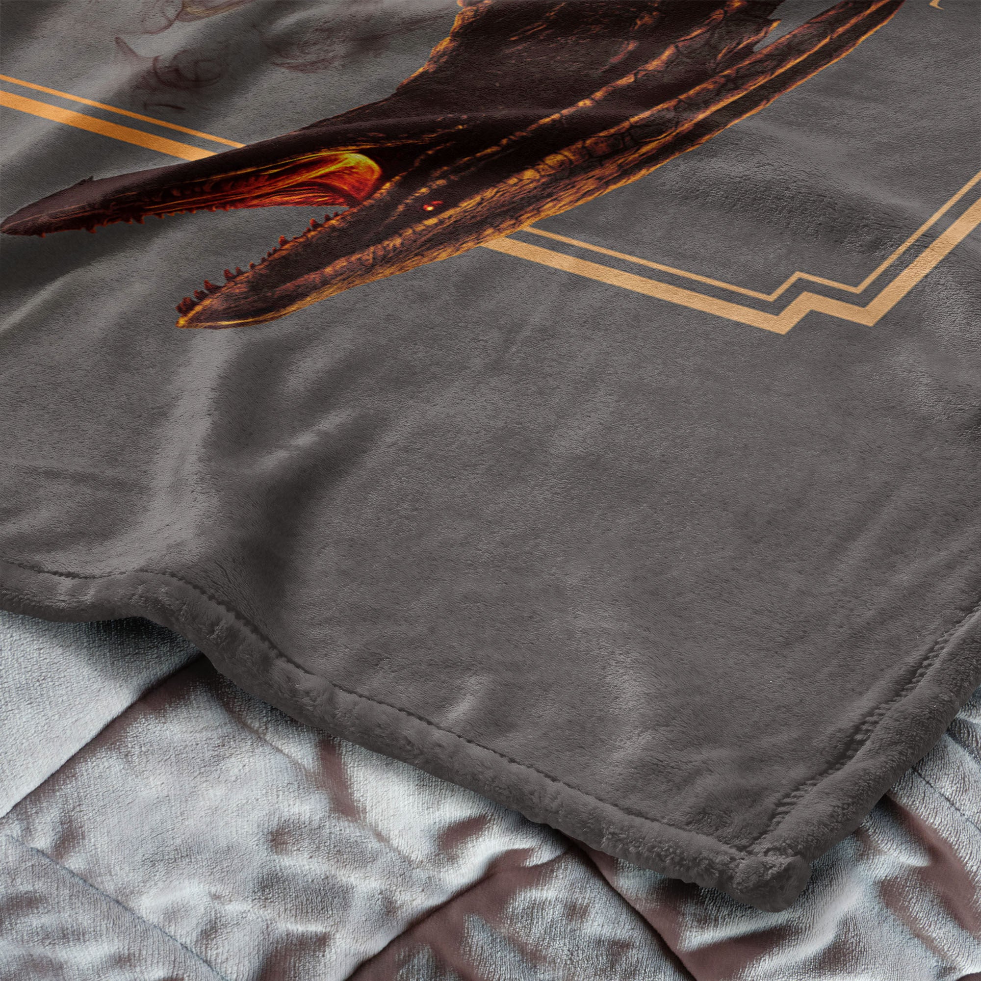 Warner Bros. House of the Dragon Let it Reign Silk Touch Throw Blanket 50x60 Inches, HOUSE DRAGON, alternate image number 4
