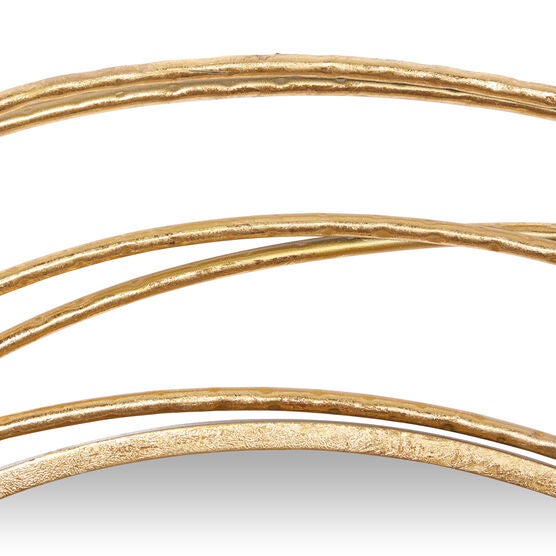 Gold Wood Contemporary Wall Mirror, , alternate image number null