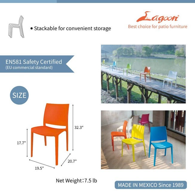 Set of 2 Sensilla Stackable Outdoor Dining Chairs, TAUPE, alternate image number 5