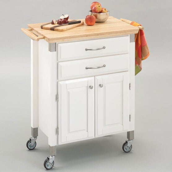 Dolly Madison Prep & Serve Cart, WHITE WOOD, hi-res image number null