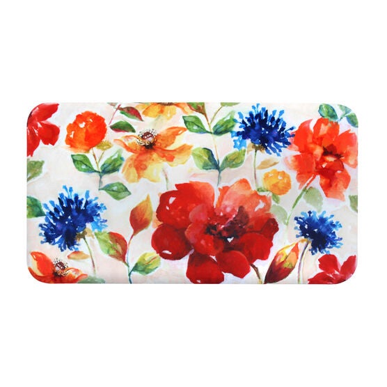 Floral AntiFatigue Kitchen Mat Brylane Home