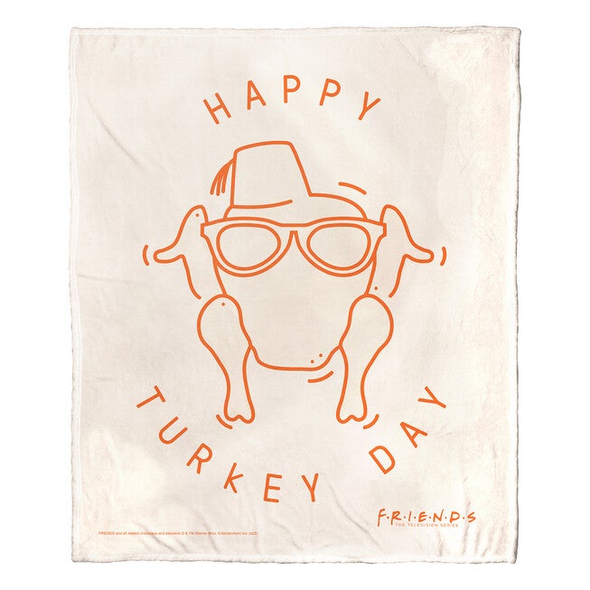 Wb Friends Happy Turkey Day Silk Touch Throw Blanket, , on-hover image number null