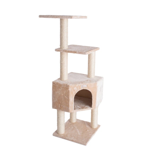 Gleepet 48 inches Real Wood Cat Tree With Perch And Playhouse, , alternate image number 5