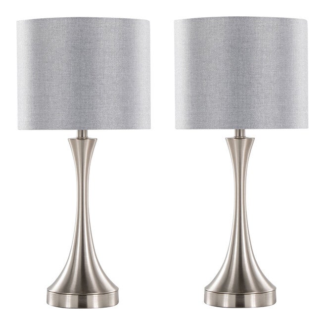Lenuxe 25 inches Metal Table Lamp With Usb - Set Of 2, , on-hover image number null