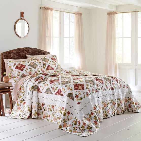 Catherine Reversible Floral Bedspread, Catherine Reversible Floral Bedspread,