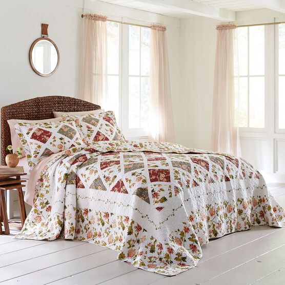 Catherine Reversible Floral Bedspread, Catherine Reversible Floral Bedspread,