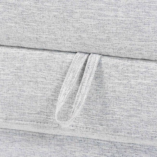 Sabriel Modern Light Grey Fabric Convertible Sleeper Ottoman, LIGHT GREY/OAK BROWN, alternate image number 6
