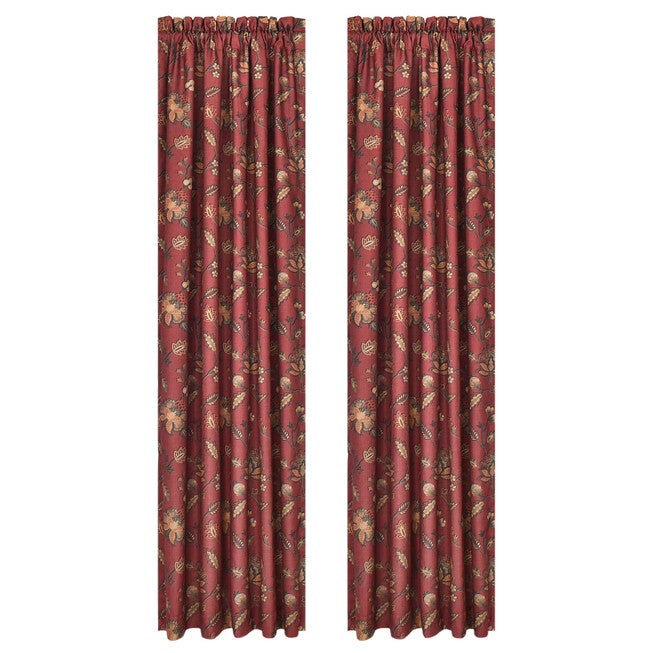 Bari 84 Inch Window Panel Pair, RED, alternate image number null