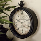 Set Of 2 Black Metal Vintage Wall Clock, , alternate image number 9