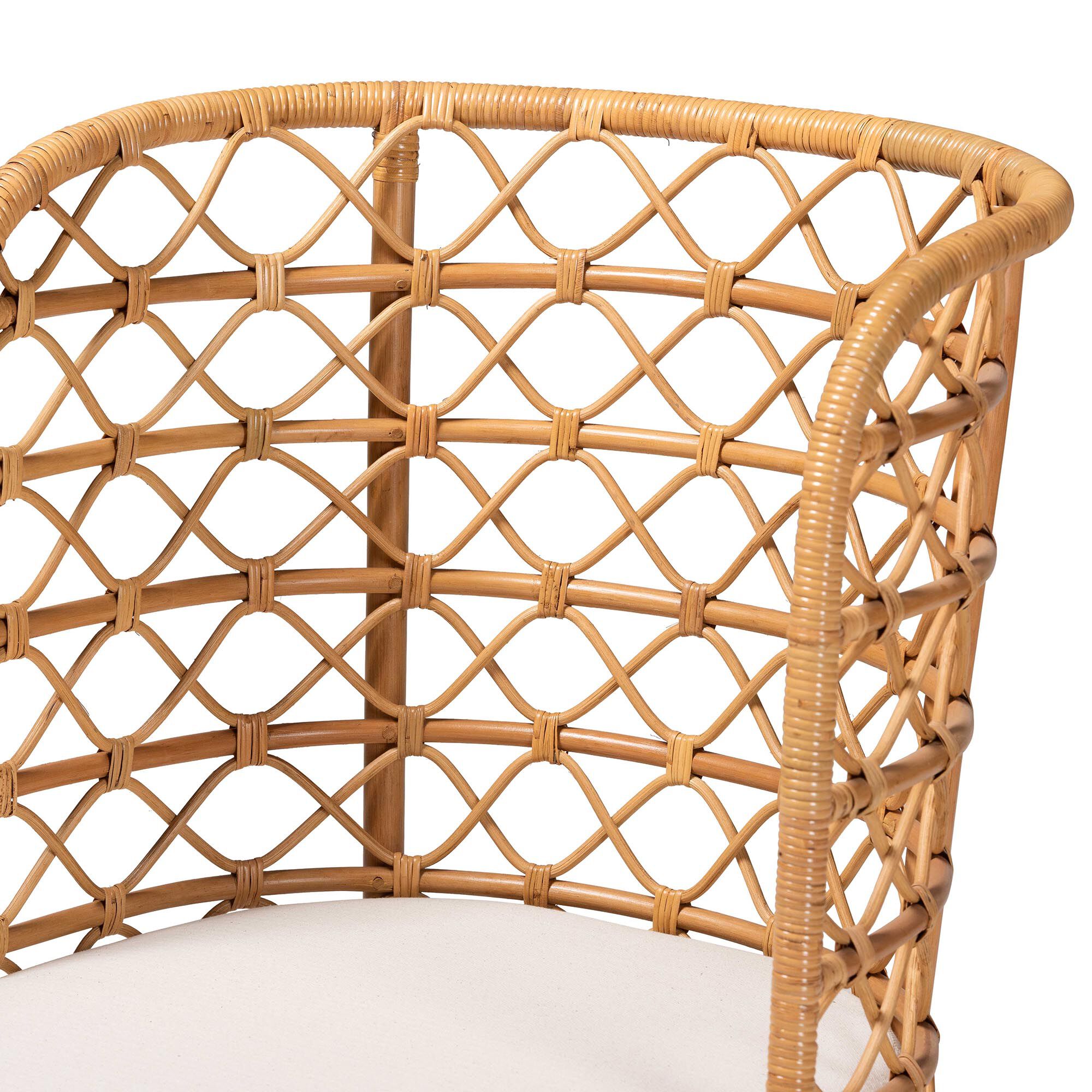 Tania Bohemian Light Honey Rattan Accent Chair, LIGHT, alternate image number 5