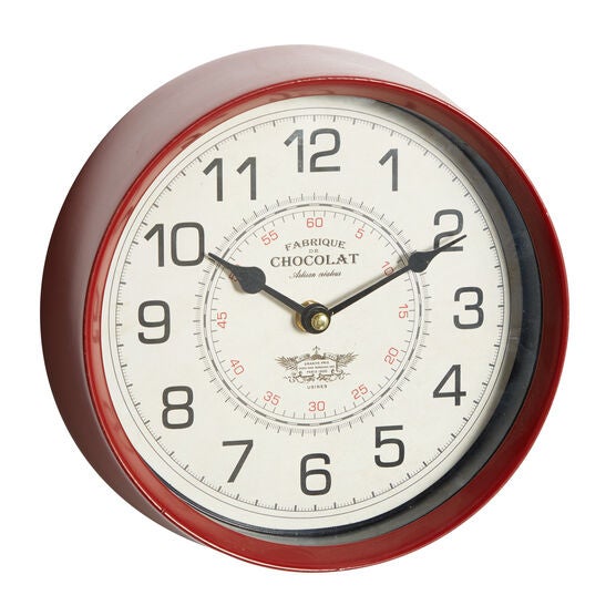 Set Of 3 Multi Colored Metal Wall Clock, , alternate image number null
