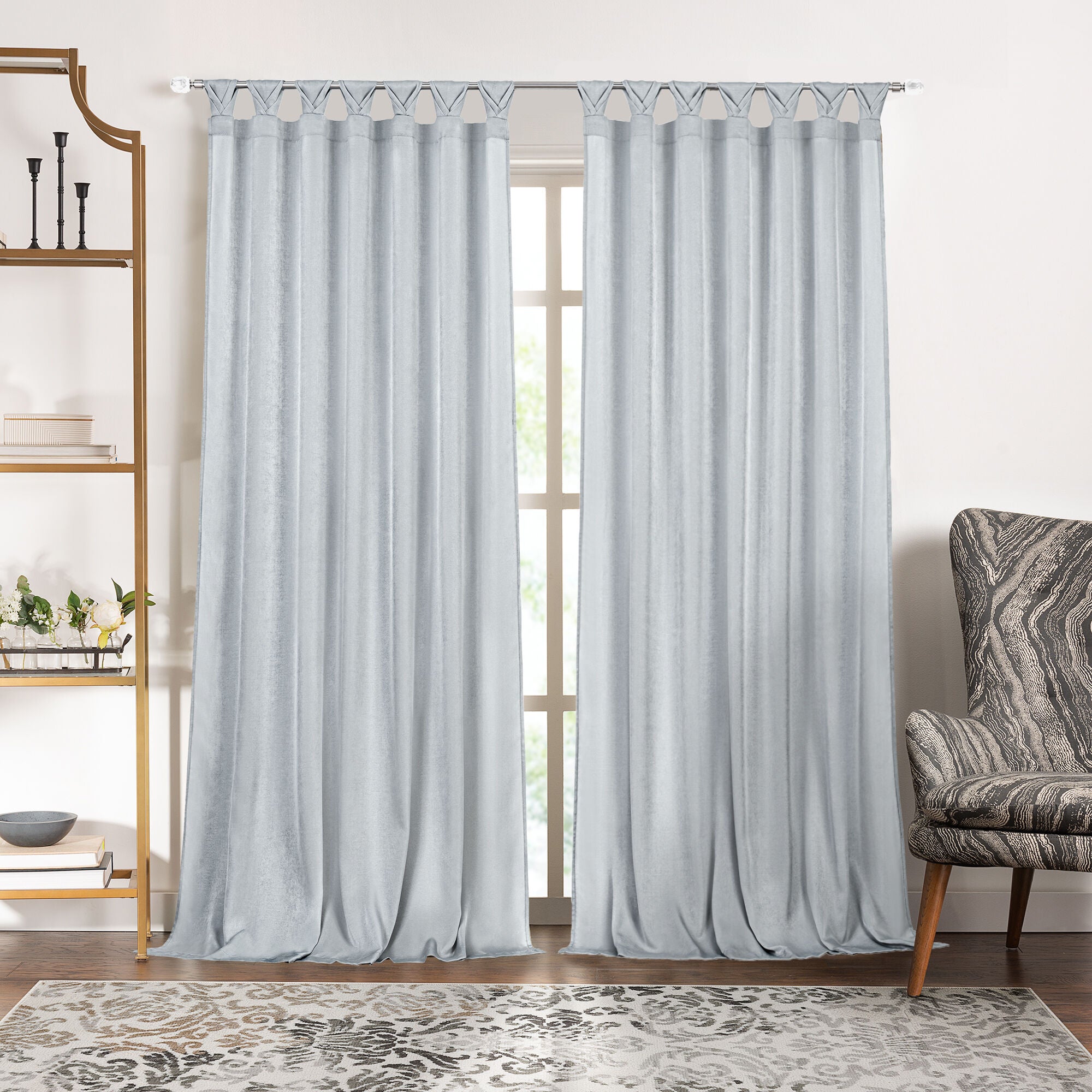Peri Tulip Tab Top Window Curtain Panel | Brylane Home