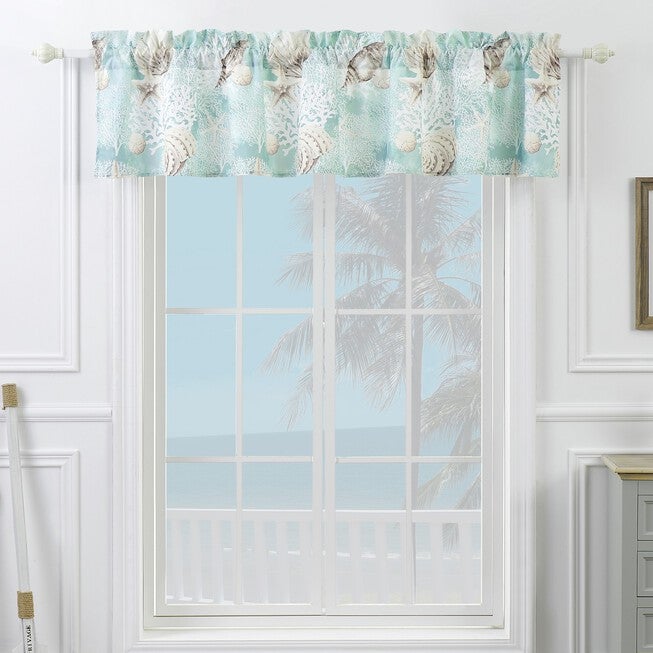 Ocean Turquoise Window Valance, , alternate image number null