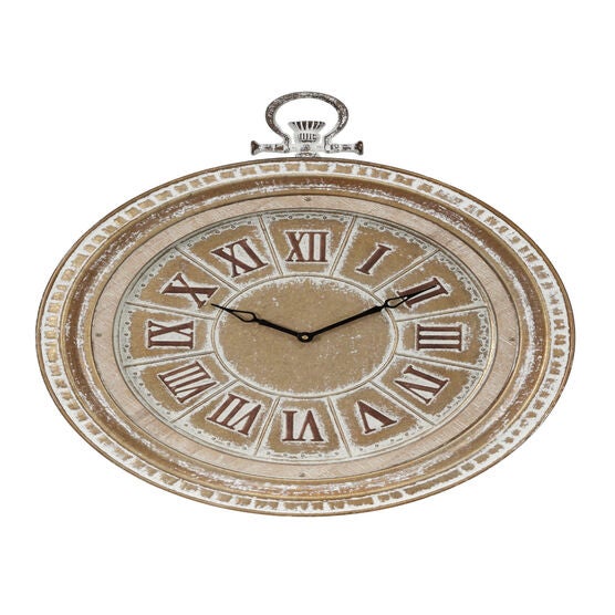 Beige Vintage Metal Wall Clock, , alternate image number null