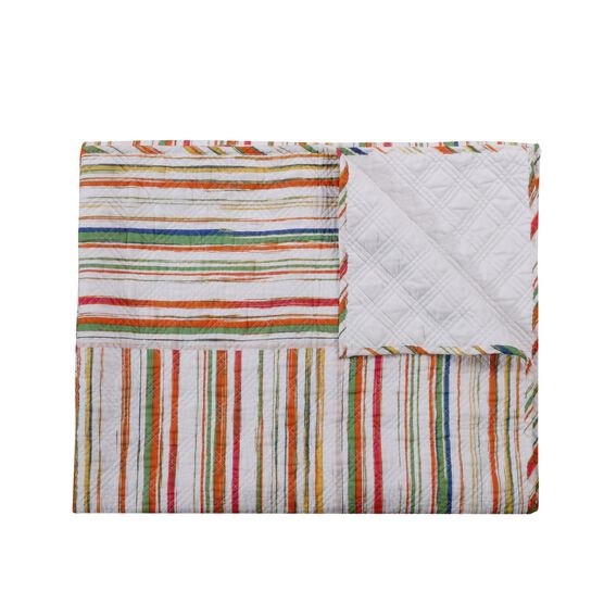 Sunset Stripe Quilted Throw Blanket, , on-hover image number null
