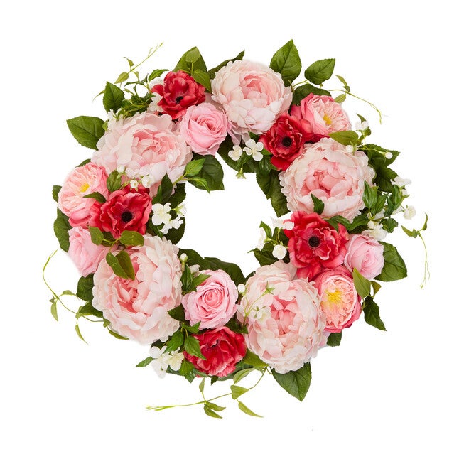 Veranda Peony Wreath, PINK, hi-res image number 0