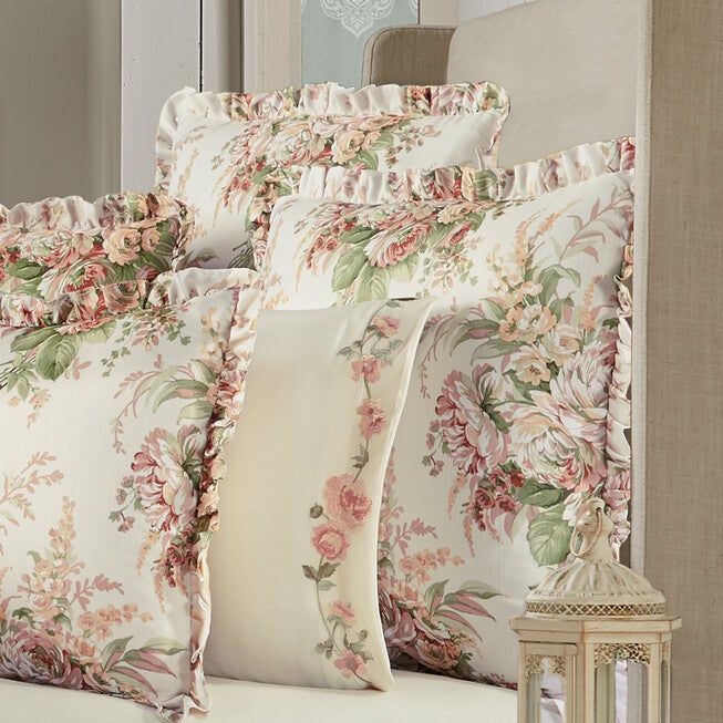 Estelle Coral Euro Sham, CORAL, alternate image number 1