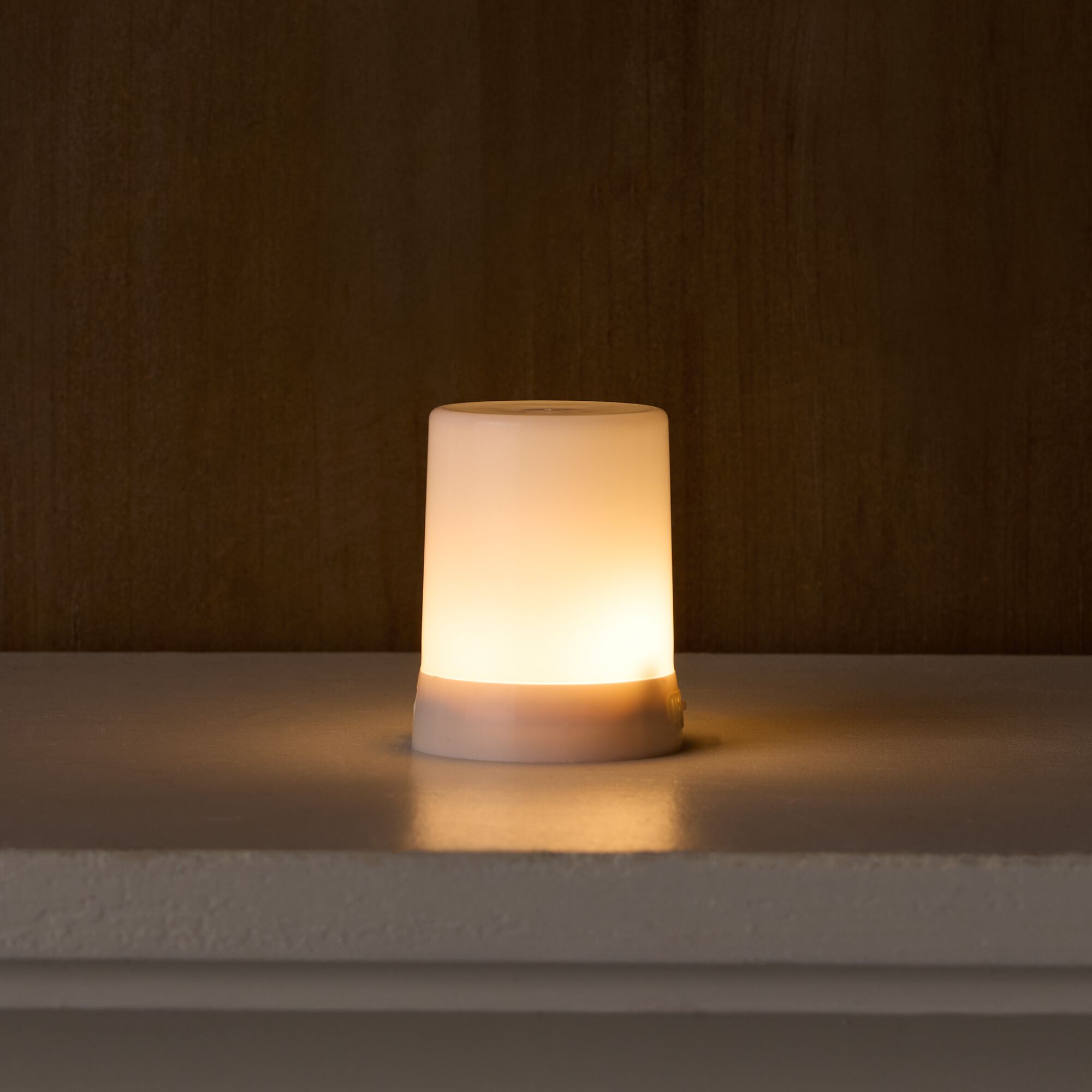 LED FIA Flame Designer Candle with White Hue 3 inchesH, WHITE, alternate image number 1