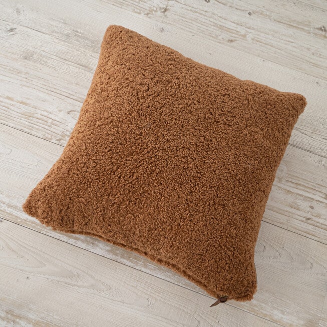 Teddy Sherpalux Plush Solid Square Pillow, , alternate image number 3