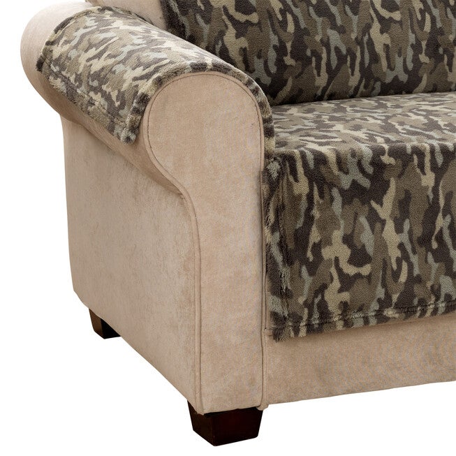 Camo Plush Sofa Furniture Cover, , alternate image number 3