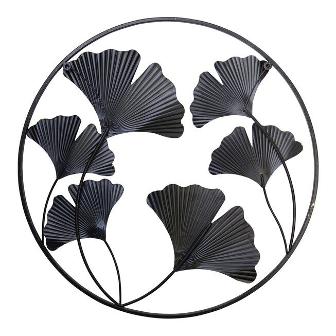 Gingko Flower Medallion Metal Wall Decor, , alternate image number null