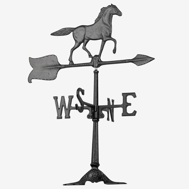 24 inches Horse Accent Weathervane, BLACK, hi-res image number null