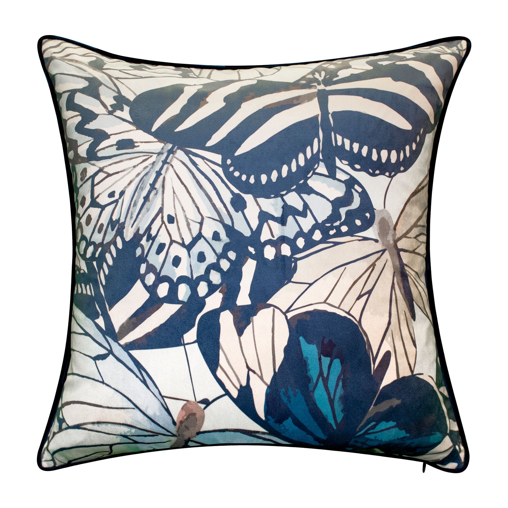 Velvet Bold Butterfly Decorative Pillow Dec Pillow