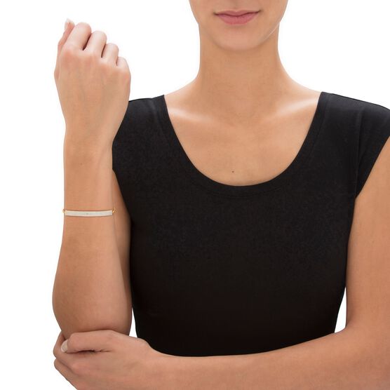18K Gold-Plated Diamond Accent Demi Hoop Earrings, Ring and Adjustable Bolo Bracelet Set 9", , alternate image number null